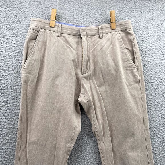 Banana Republic Pants Adult 32X30 Beige Kentfield Cotton Slacks Chino Preppy Men - Picture 3 of 13